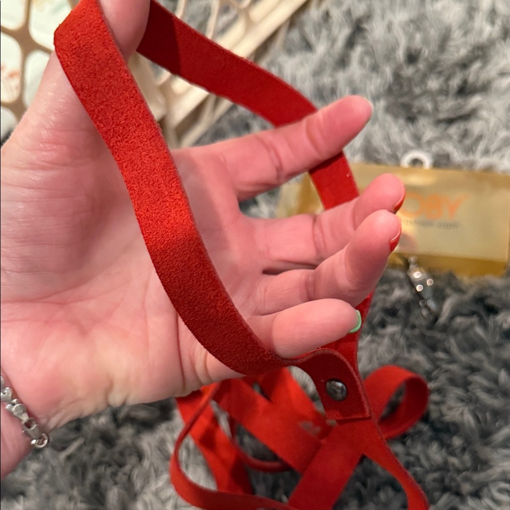 Gooby Red Dog Leash - Picture 3 of 5